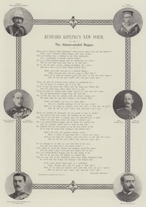 Rudyard Kiplings nieuw gedicht, The Absent-minded Beggar