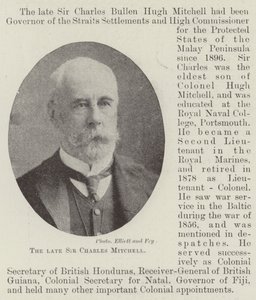 De overleden Sir Charles Mitchell