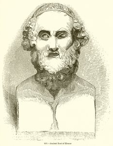 Oude buste van Homerus