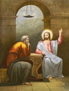 Christus onderwijst Nicodemus