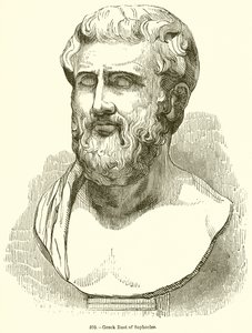 Griekse buste van Sophocles