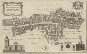 Kaart van Aldersgate Ward, City of London