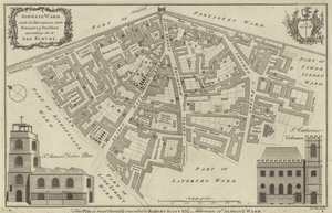 Kaart van Aldgate Ward, Londen