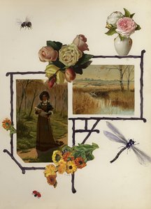 Pagina uit laat Victoriaans plakboek