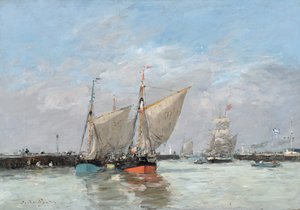 Trouville, de pieren, hoogtij