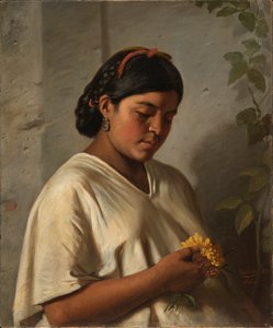 Indiase Vrouw met Goudsbloem