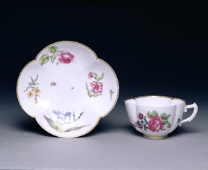Kop en schotel, Vincennes, c.1745-52