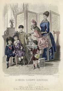 Franse modeplaat, eind 19e eeuw