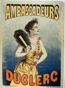 Poster die Duclerc adverteert bij Les Ambassadeurs