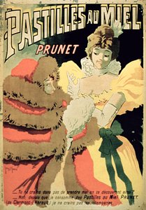 Poster voor Honingpastilles door Prunet, Parijs