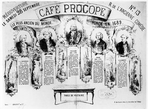 De heropening van Café Procope, 1872