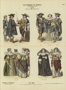 Franse kostuums, midden 17e eeuw