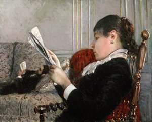 Interieur, Vrouw die leest, 1880