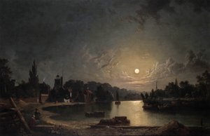 Twickenham bij maanlicht, 1835