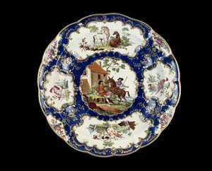 Ronde schotel, 1768-1770 (steatitisch porselein)