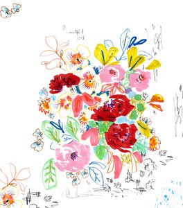 Bloemenschets 3