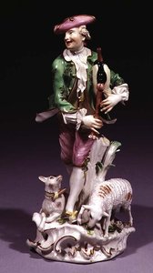 Meissen herder met doedelzak