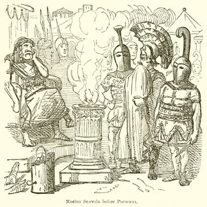 Mucius Scaevola voor Porsenna