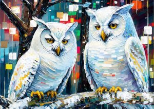 Dieren: witte uil 1