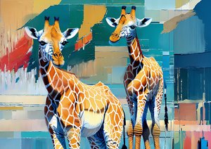 Dieren: giraffen 1