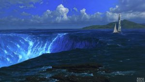 JJM recreëert Bierstadt-A: Niagara Falls (met zeilschip)