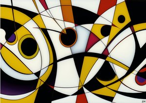 abstract: op wit-cirkels+schommels 3