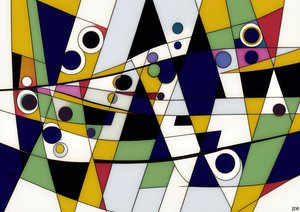 abstract: op wit-cirkels+schommels 9