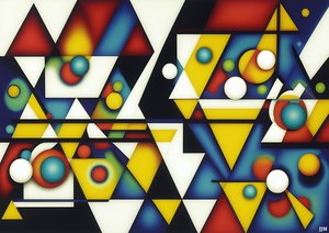 abstract: sferen+driehoeken 4