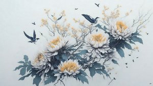 Chrysant bloem in wit _02