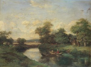 Landschap aan de rand van een rivier