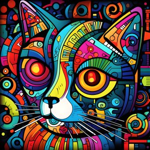 Abstracte kattenpatronen 1