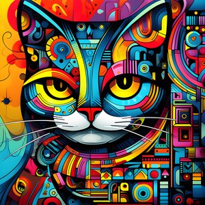 Abstracte kattenpatronen 4