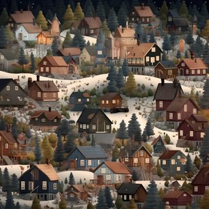 Afbeelding van huizen in cartoonstijl