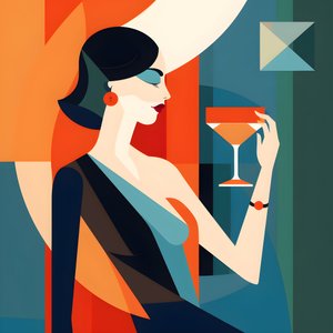 Vrouw in jaren 30 stijl 4