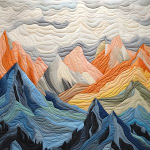 Gestikte bergketen 3