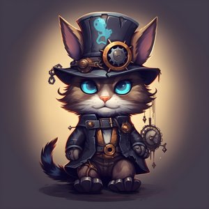 anthropomorfe schattige kat 1