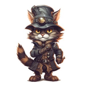 anthropomorfe schattige kat 3