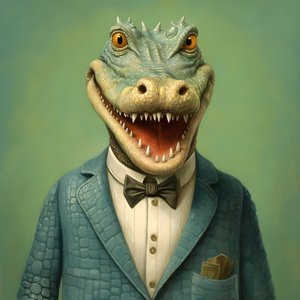 een krokodil in stripstijl 3