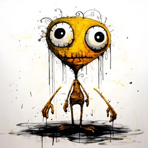 Gele tekenfilmfiguur 3