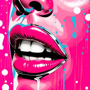 Hot pink lippen 3