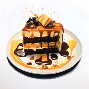 chocolade karamel rabarber taart 2