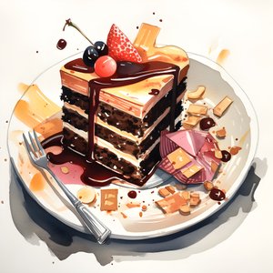 chocolade karamel rabarber taart 3