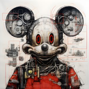 Technische tekeningen van Cyberpunk Mickey Mouse 4