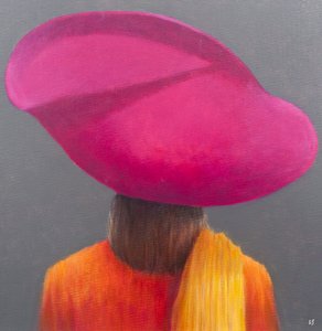 Magenta hoed, saffraanjasje, 2014
