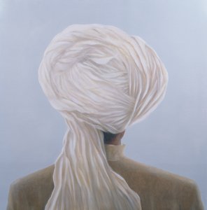 Witte tulband