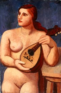 Naakt met Mandoline