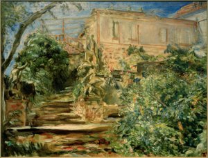 De Tuin in Neukastel met de Bibliotheek
