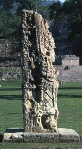 Copan Stela H, Late Klassieke Periode, ca. 730 AD