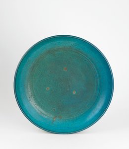 Schaal (steenwerk met turquoise glazuur)