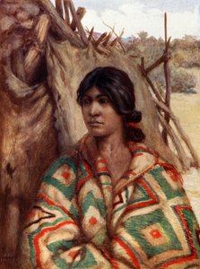 Een Navaho Indiaanse Vrouw